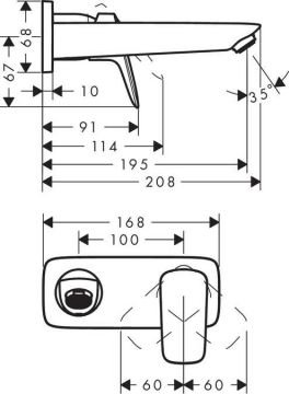 Hansgrohe Logis Ankastre Lavabo Bataryası Seti