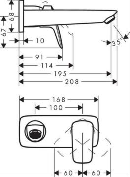 Hansgrohe Logis Ankastre Lavabo Bataryası Seti