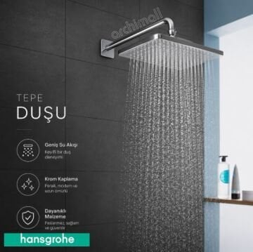 Hansgrohe Croma E Tepe Duşu + Duş Dirseği