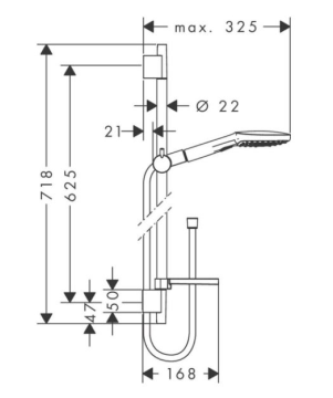 Hansgrohe Raindance Select E 120 3 Jet Sürülü Duş Seti
