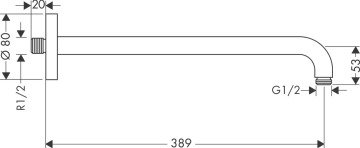 Hansgrohe Croma Tepe Duşu 280 1 Jet Ecosmart