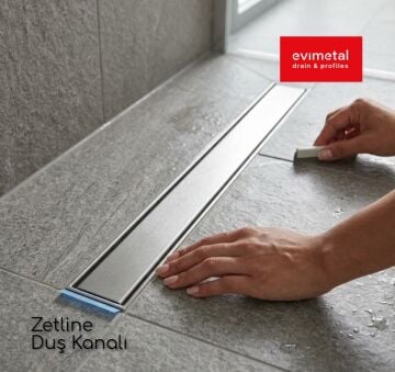 Evimetal Zetline 40 cm Duş Kanalı