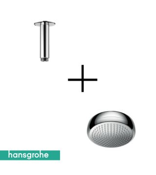 Hansgrohe Crometta Tepe Duşu 160 1 Jet + Tavan Bağlantısı 10 cm 26577000-27479000