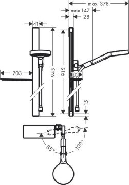 Hansgrohe Rainfinity Duş Seti 130 3 Jet