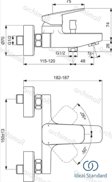 İdeal Standard Ceraplan 3‘lü Set Siyah