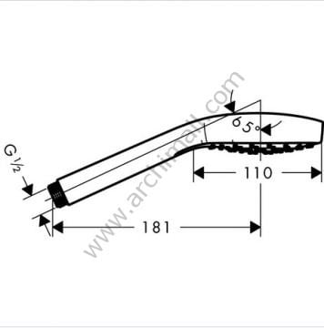 Hansgrohe Croma Select E 1 Jet El Duşu Beyaz 26814400