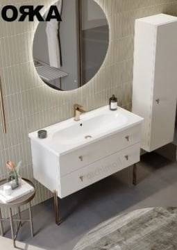 Orka Milazzo 100 cm Ayaklı Banyo Dolabı