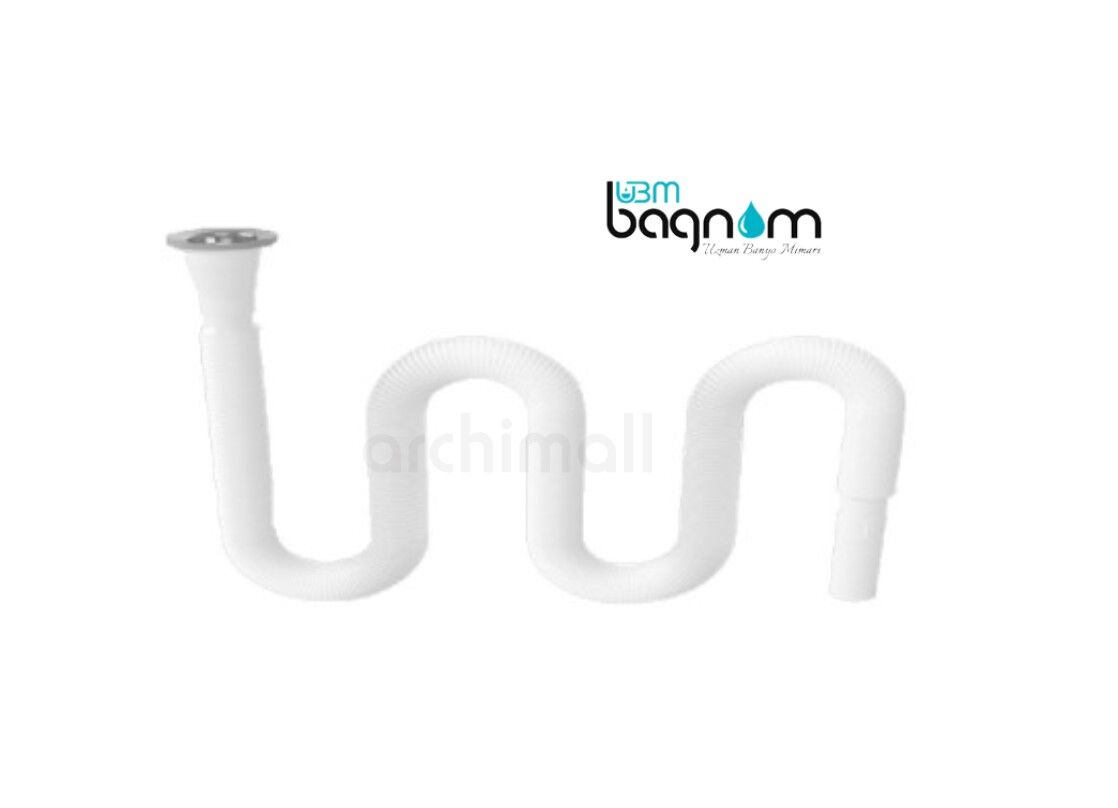 UBM Banyo Uzun Körüklü Lavabo Sifonu