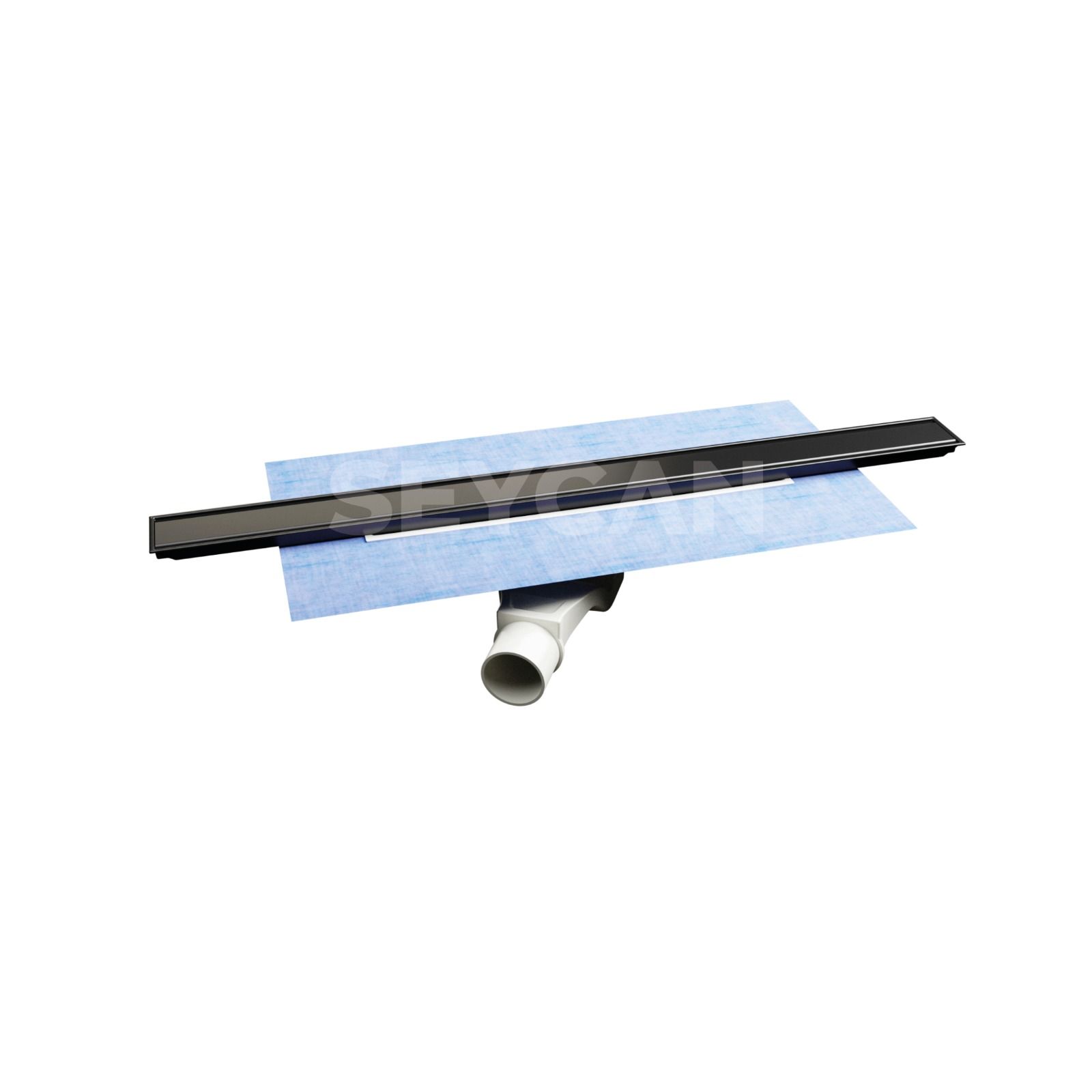 Evimetal Zetline 60 cm Mat Siyah Duş Kanalı