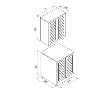 Orka Perge Çamaşır Makine Dolabı