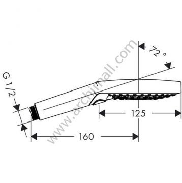 Hansgrohe Raindance Select S 120 3 Jet El Duşu Beyaz