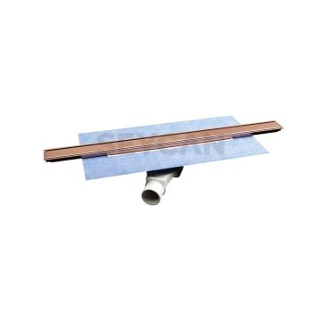 Evimetal Zetline 60 cm Satine Bronz Duş Kanalı