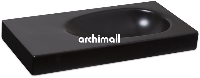 Bunda 91x45cm Etajerli Lavabo Mat Siyah