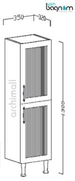 UBM Banyo Lotus Abdest Lavabosu Boy Dolabı