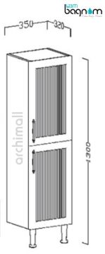 UBM Banyo Lotus Abdest Lavabosu Boy Dolabı