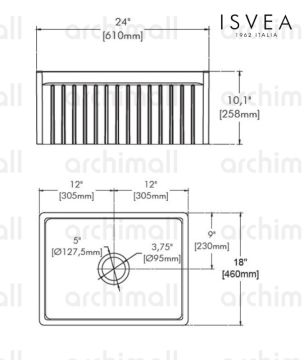 İsvea Ledro 61 cm Seramik Evye Seti