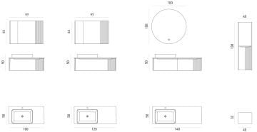 Orka Biella 120 cm Ayna Dolaplı Asma Banyo Dolabı