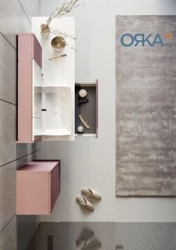 Orka Biella 120 cm Ayna Dolaplı Asma Banyo Dolabı