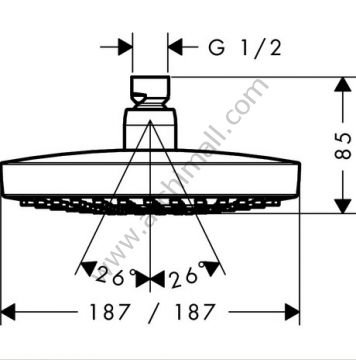 Hansgrohe Croma Select E 180 2 Jet Tepe Duşu