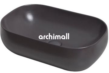 Niv 58x37cm Tezgahüstü Lavabo Mat Antrasit