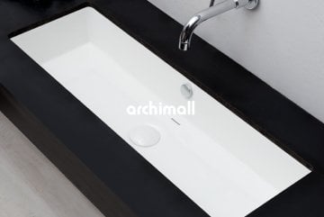 Atlas 90x34 cm Tezgahaltı Lavabo Beyaz