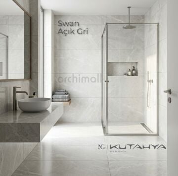 Kütahya 60x120 Swan Açık Gri Parlak Nano