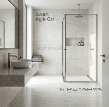 Kütahya 60x120 Swan Açık Gri Parlak Nano