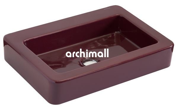 Skat 59x41cm Tezgahüstü Lavabo Bordo