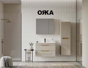 Orka Lena 85 cm Çekmeceli Asma Banyo Dolabı
