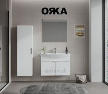 Orka Purus 80 cm Asma Banyo Dolabı BUDVA