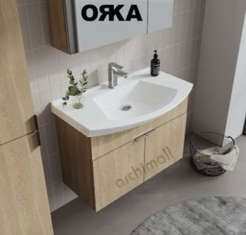 Orka Purus 80 cm Asma Banyo Dolabı BUDVA