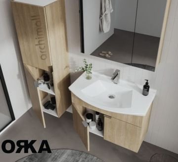 Orka Purus 80 cm Asma Banyo Dolabı BUDVA