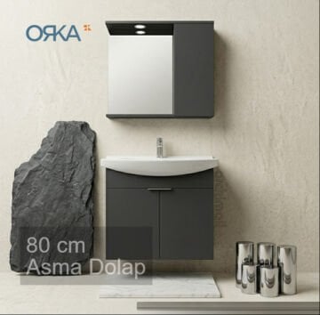 Orka Purus 80 cm Asma Banyo Dolabı