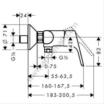 Hansgrohe Focus Duş Bataryası