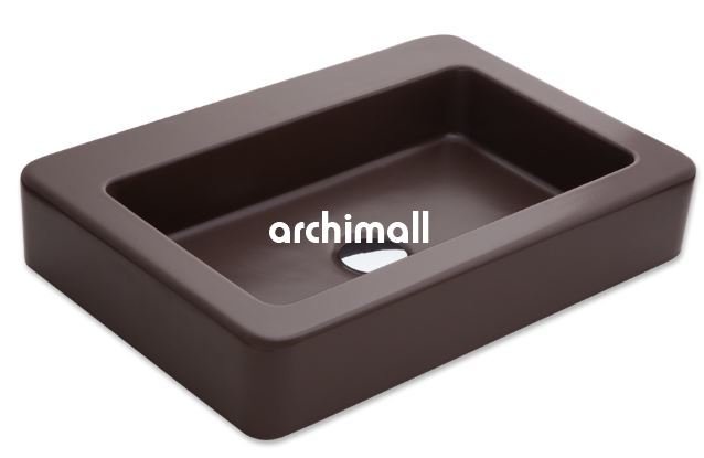 Skat 59x41cm Tezgahüstü Lavabo Mat Moka