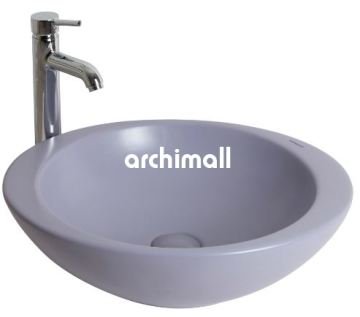 Adara 53x45.5cm Tezgahüstü Lavabo Mat Leylak