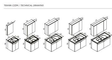 Orka Desna 60 cm Asma Banyo Dolabı