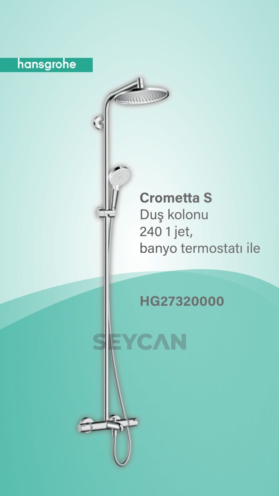 Hansgrohe Crometta S 240 Termostatik Oval Duş Kolonu