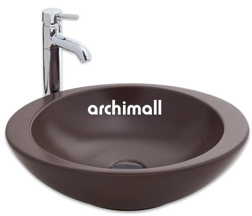 Adara 53x45.5cm Tezgahüstü Lavabo Mat Moka
