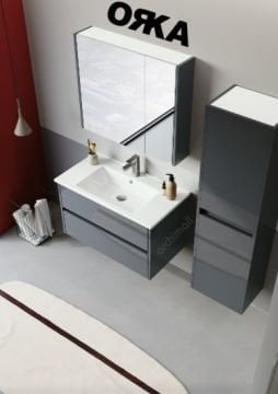 Orka Arno 85 cm Çekmeceli Asma Banyo Dolabı