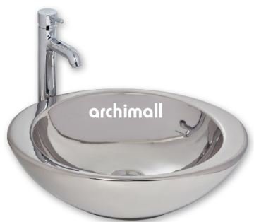 Adara 53x45.5cm Tezgahüstü Lavabo Platin