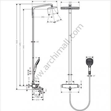 Hansgrohe Raindance Select E Duş Kolonu 360 Air