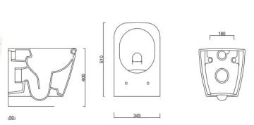 Güral Nova Rimless Asma Klozet + PP Soft Klozet Kapak