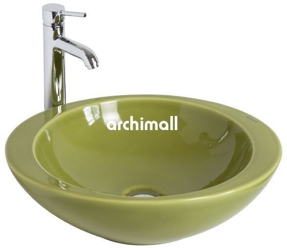 Adara 53x45.5cm Tezgaüstü Lavabo Yosun Yeşili