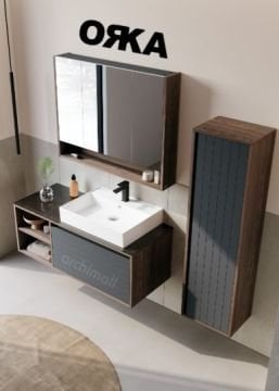 Orka Prato 120 cm Asma Banyo Dolabı