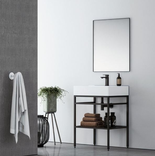 Orka Cape Town 60 cm Ayaklı Beyaz Lavabolu Banyo Dolabı