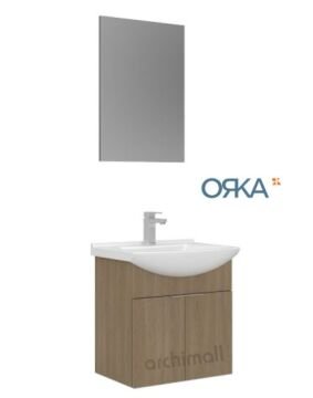 Orka Purus 55 cm Düz Aynalı Asma Banyo Dolabı