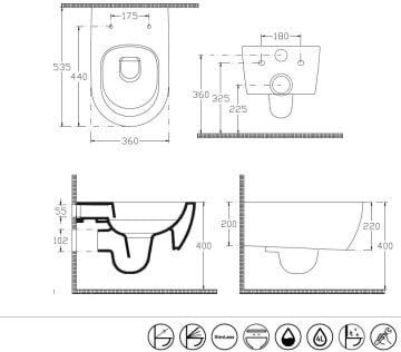 İsvea Evo Asma Klozet Seti