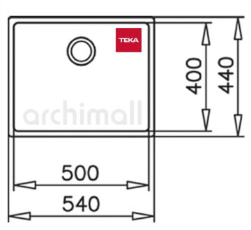 Teka Be Linea 50.40 RS15 Tezgah Altı Çelik Evye
