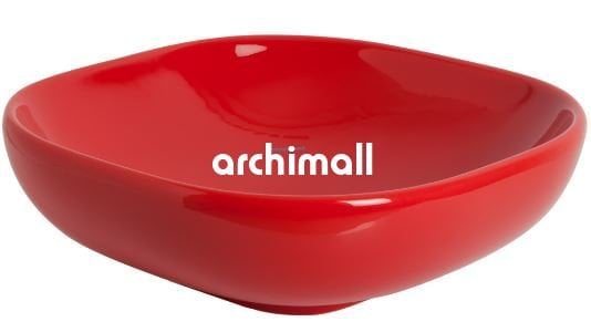 Alya 41x41cm Tezgahüstü Lavabo Kırmızı